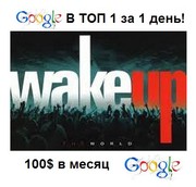 Раскрутка сайта за 100$ в месяц в Топ 1 за 1 день! 